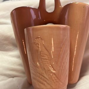 Vintage ceramic caddy utensils